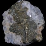 Chalcopyrite, CuFeS2 et quartz (Si02)
