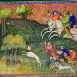 Enluminure du livre de chasse de Gaston Phébus, BNF.